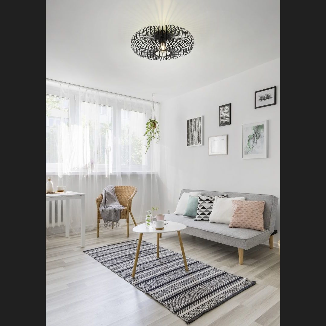 Johann - Ceiling lamp - Black Matt - Trio