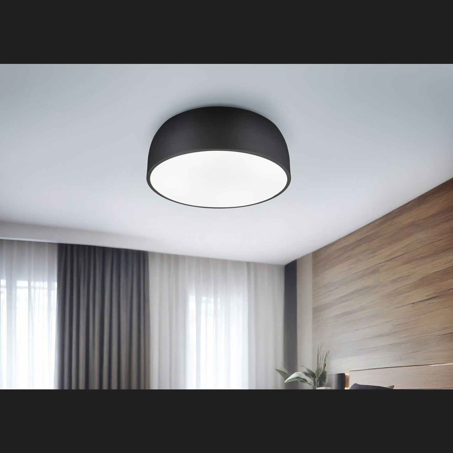 Baron - Ceiling lamp - Black Matt - Trio