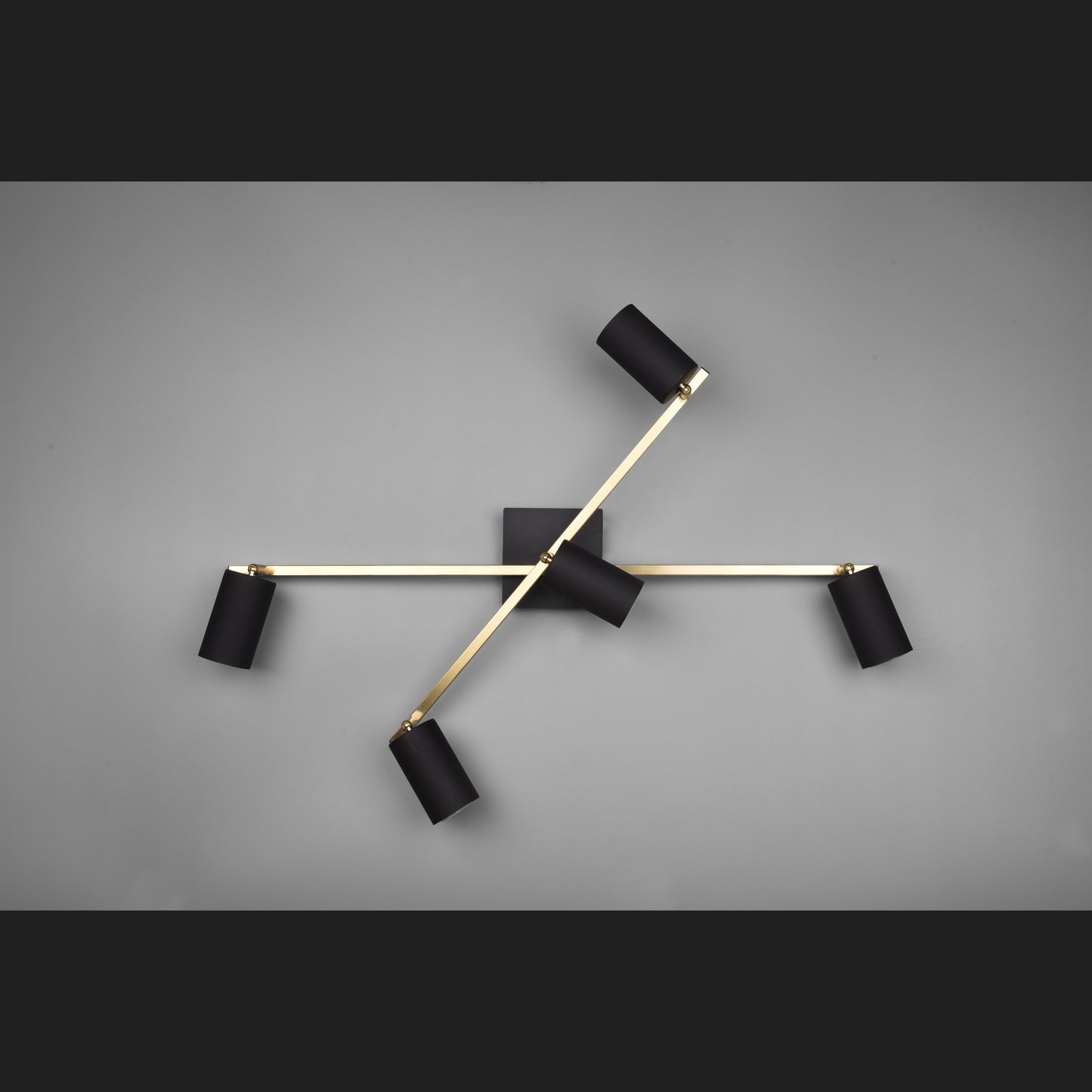 Marley - Ceiling lamp - Black - Gold - Trio