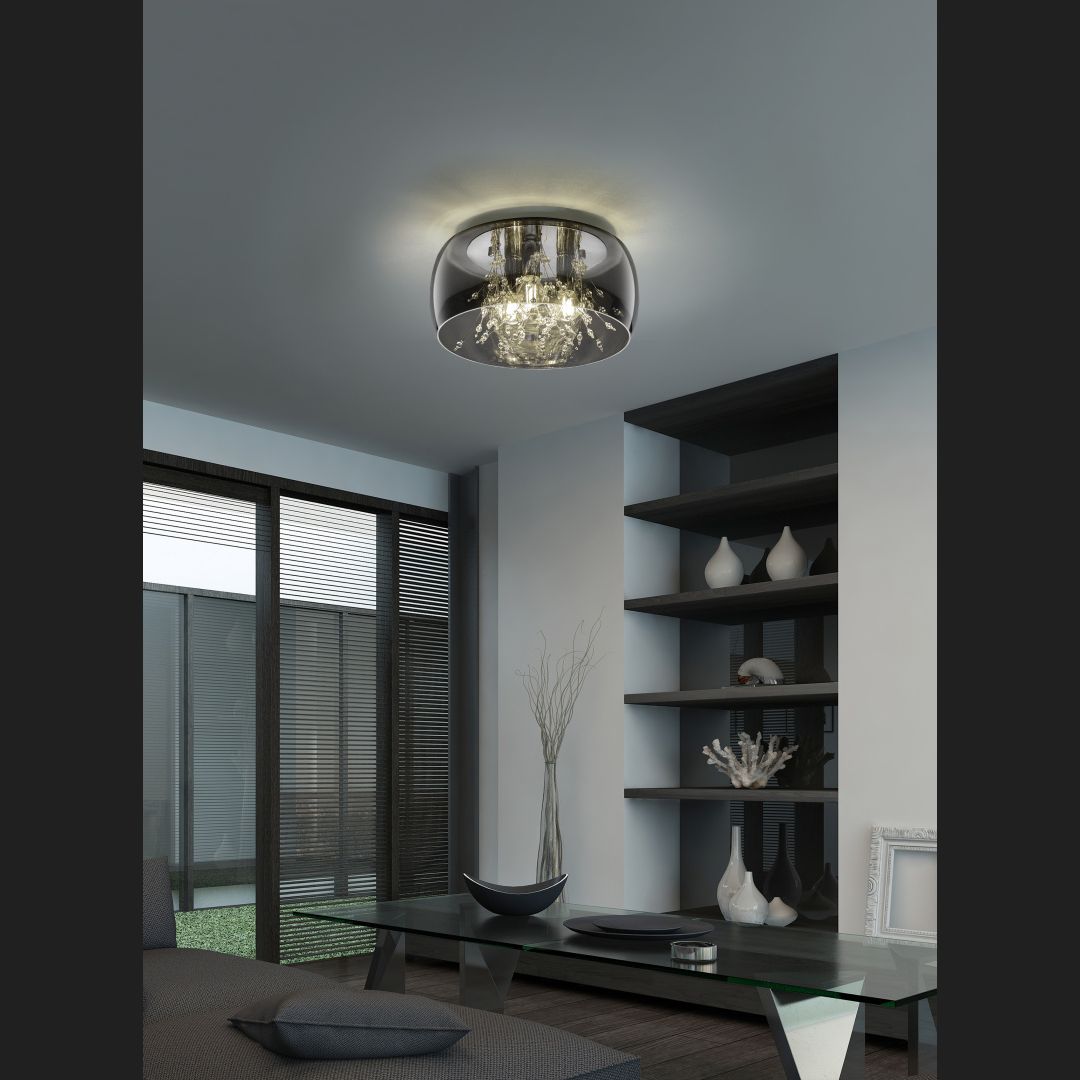 Crystel - Ceiling lamp - White - Trio