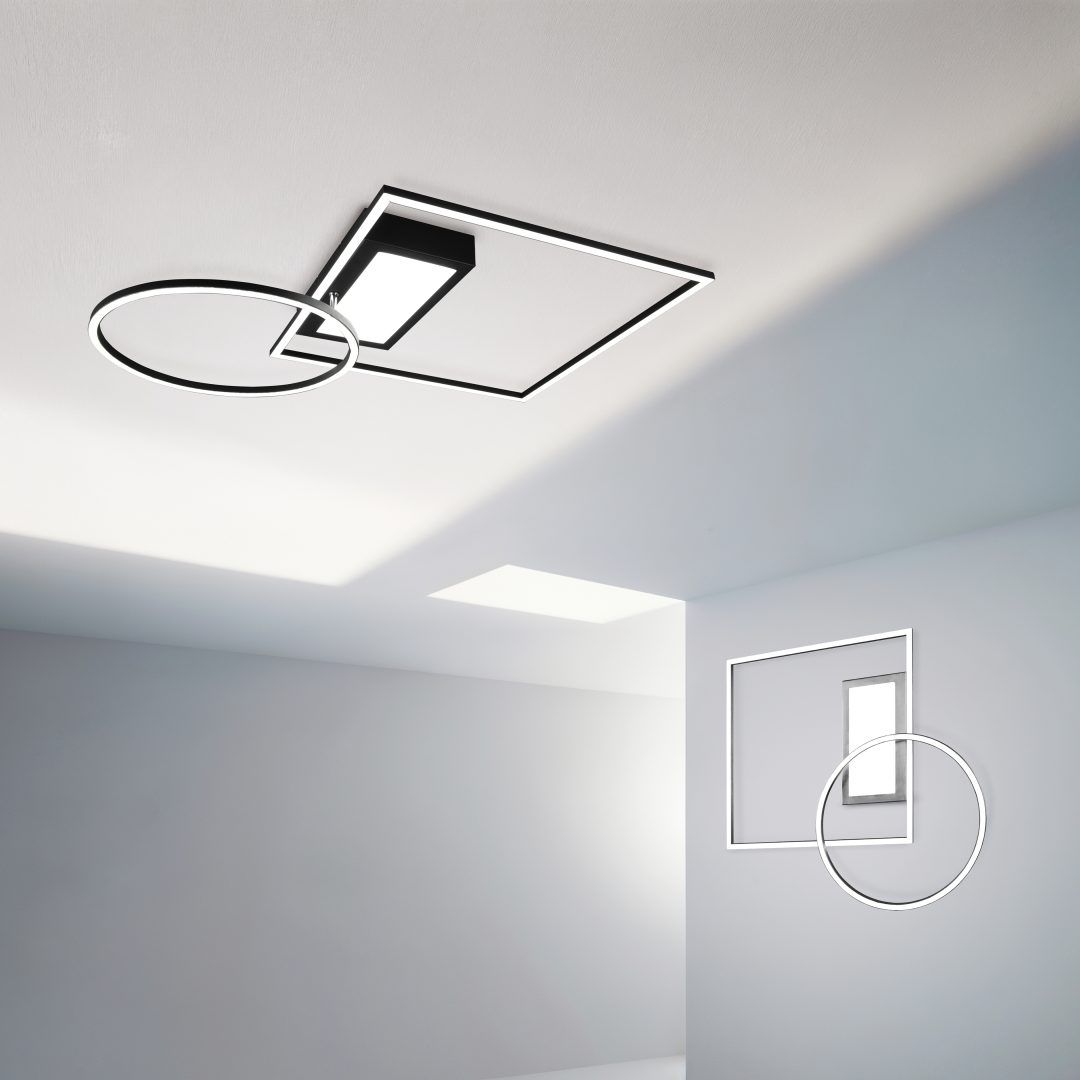 Downey - Ceiling lamp - Black Matt - Trio