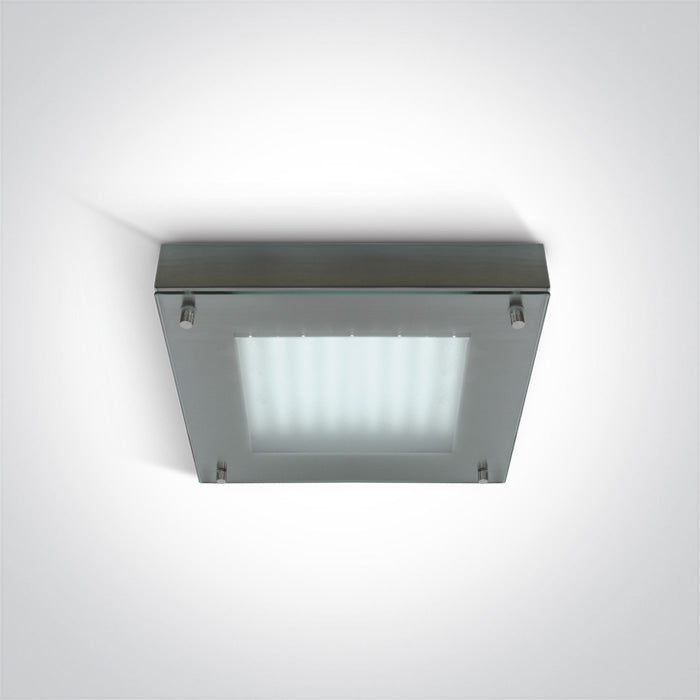 Square LED Plafo Steel