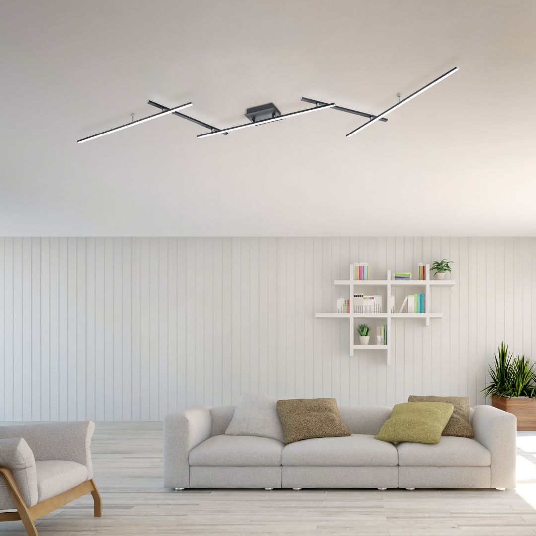 Arvin - Ceiling lamp - Black Matt - Trio