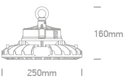 The Industrial IP65 LED UFO Range Aluminium