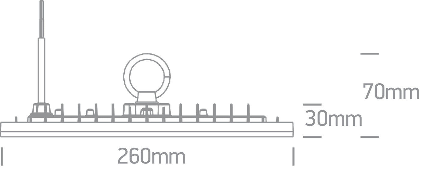 The Industrial IP65 AC LED UFO Aluminium