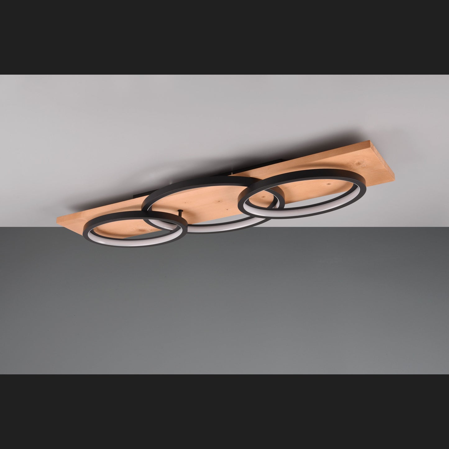 Barca - Ceiling lamp - Black Matt - Trio