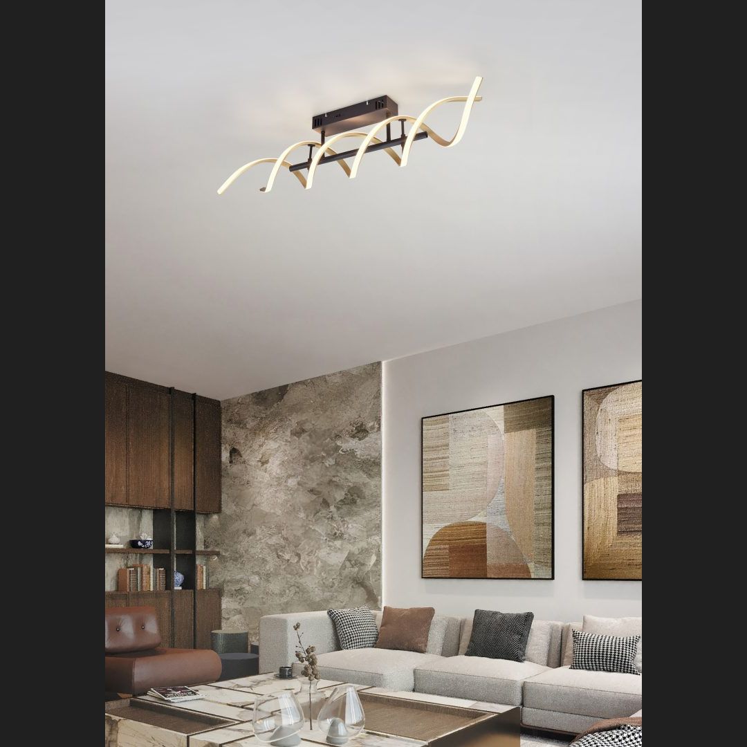 Sequence - Ceiling lamp - Brass Matt - Trio