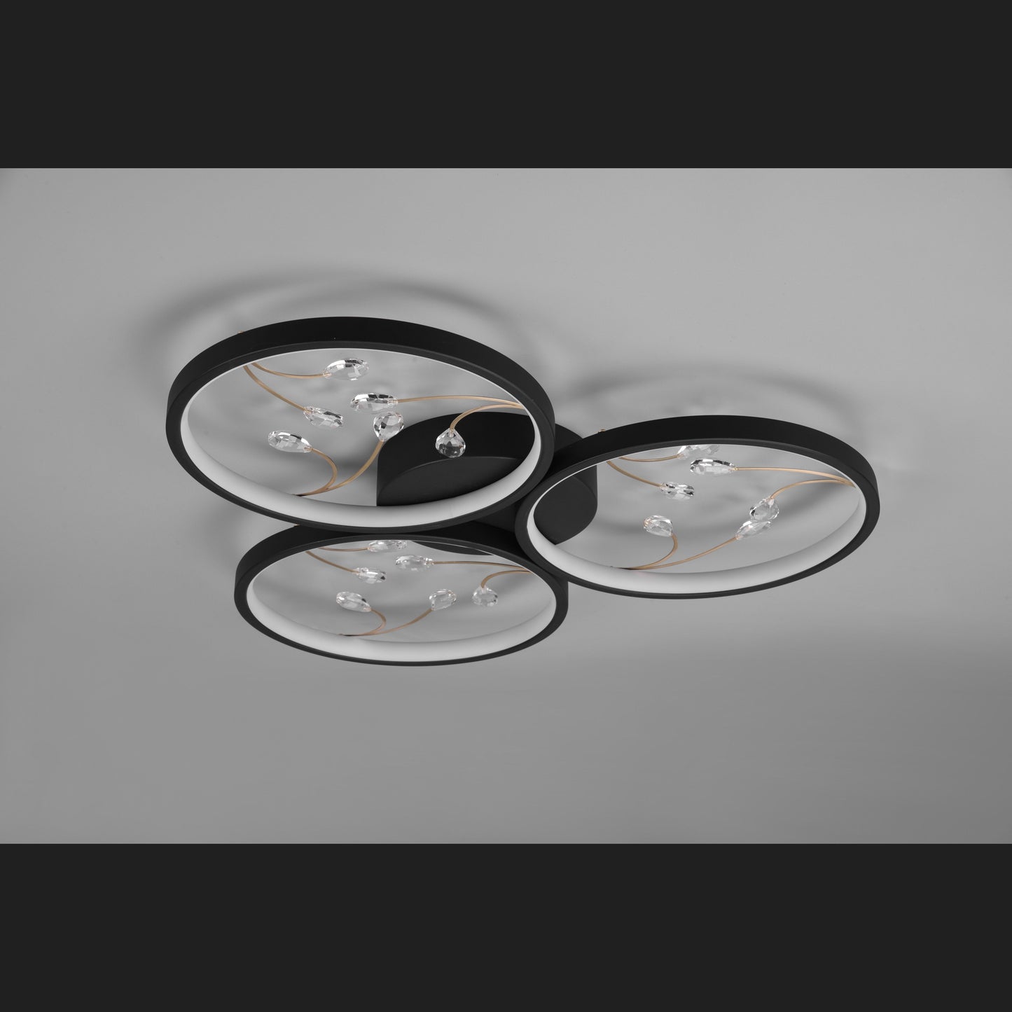 Groovy - Ceiling lamp - Black Matt - Trio