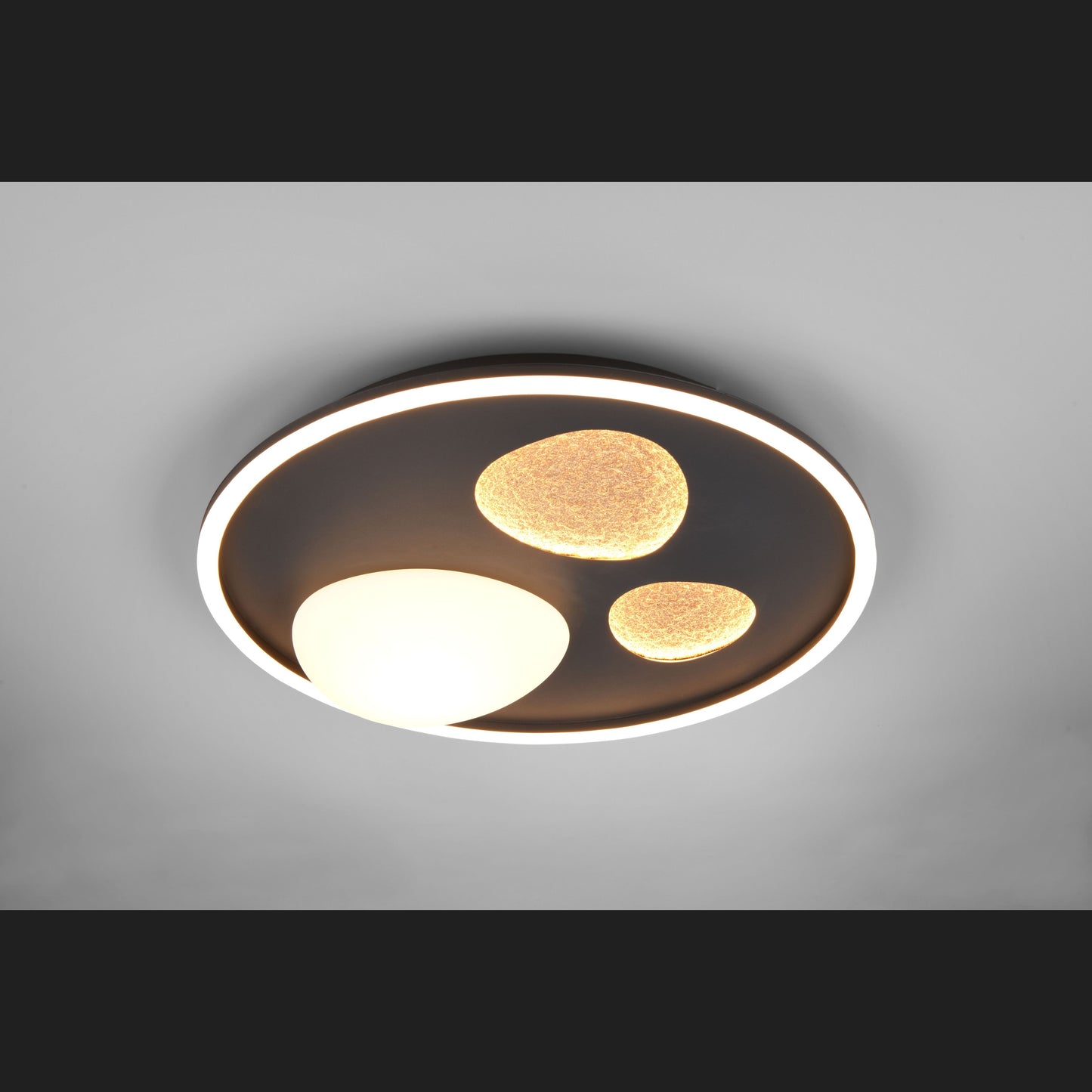 Pebble - Ceiling Lamp - Black Matt - Trio - 643110132