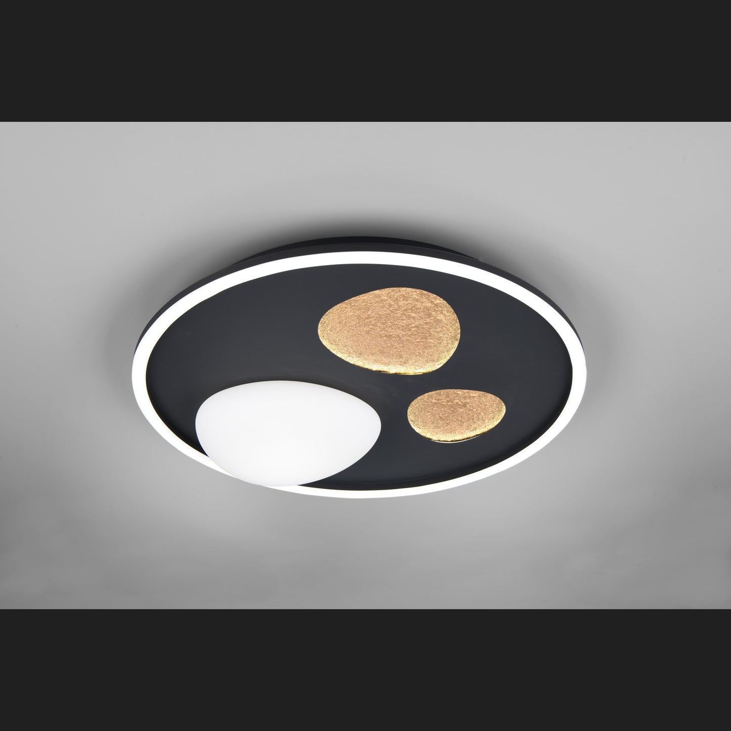 Pebble - Ceiling Lamp - Black Matt - Trio - 643110132