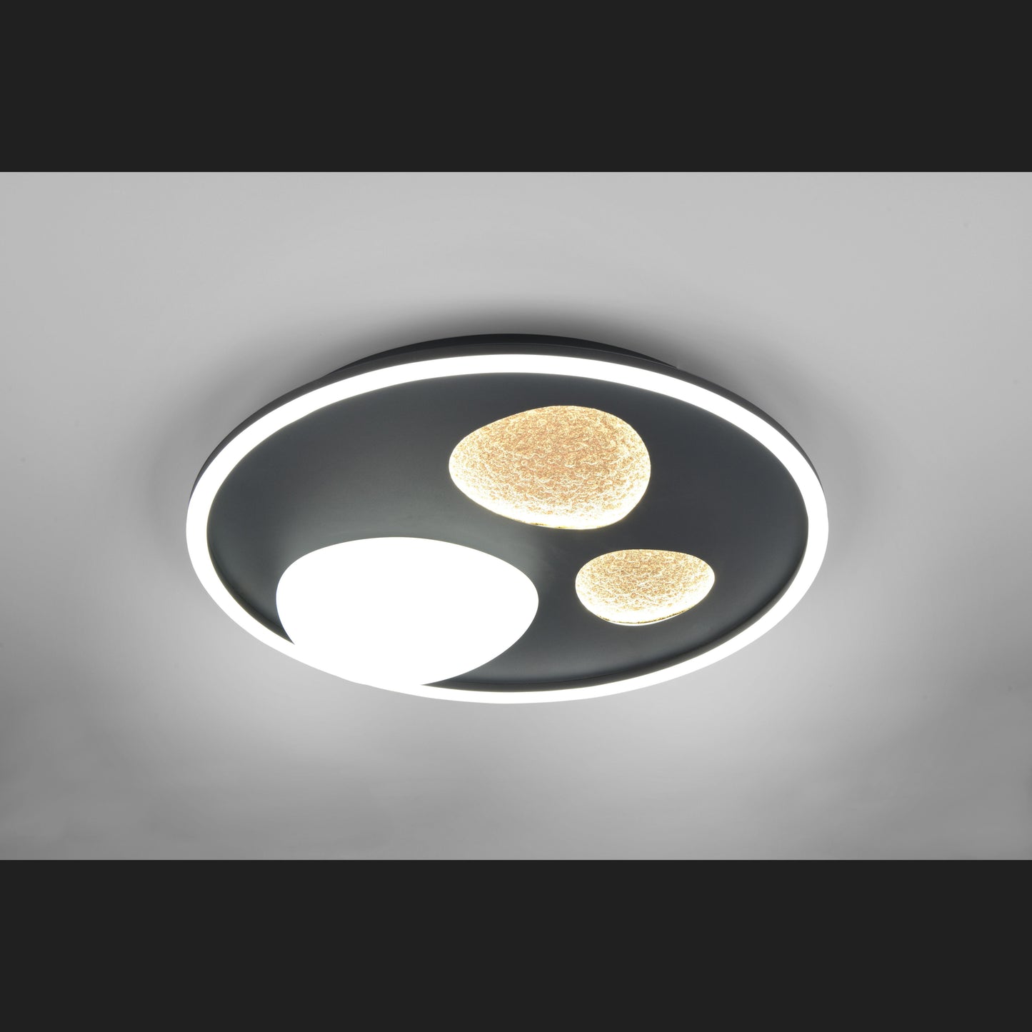 Pebble - Ceiling Lamp - Black Matt - Trio - 643110132