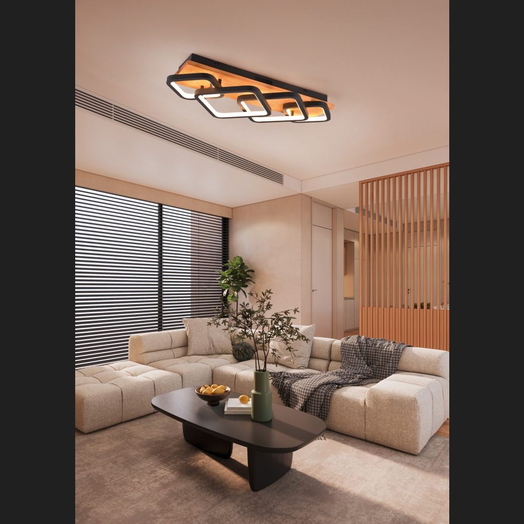 Rama - Ceiling lamp - Black Matt - Trio