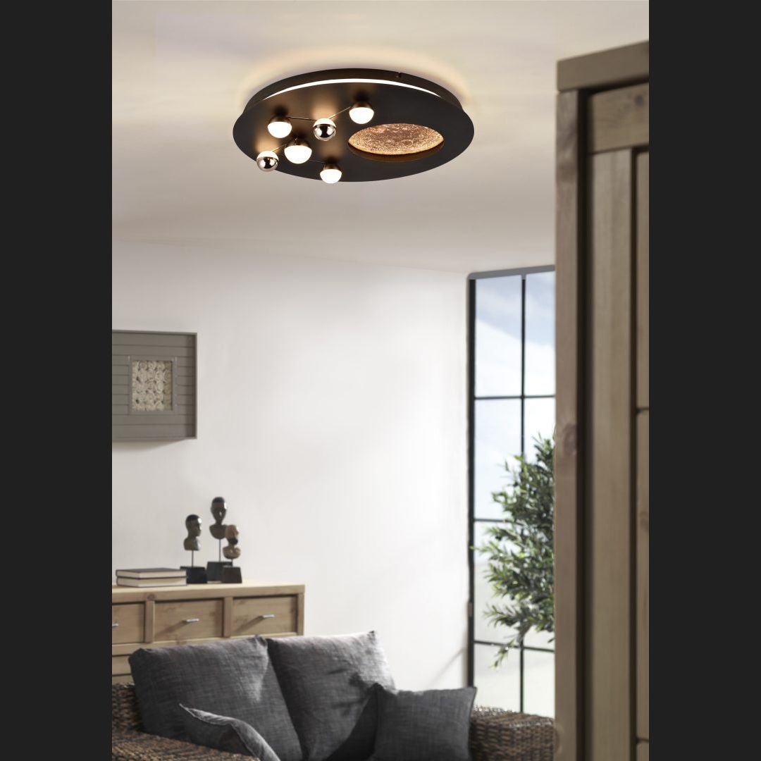 Zodiac - Ceiling lamp - Black Matt - Trio