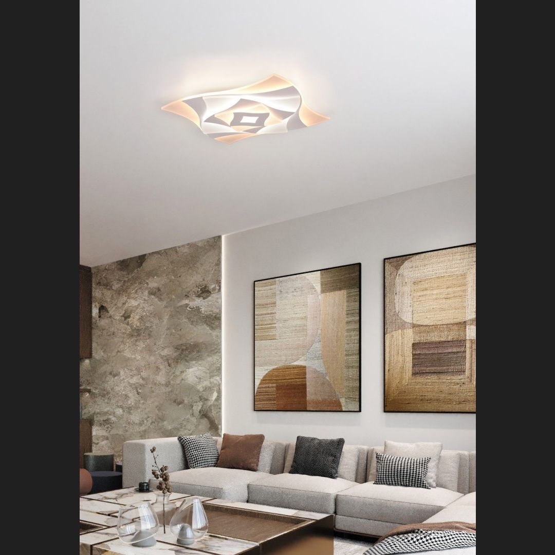 Akita - Ceiling lamp - White Matt - Trio
