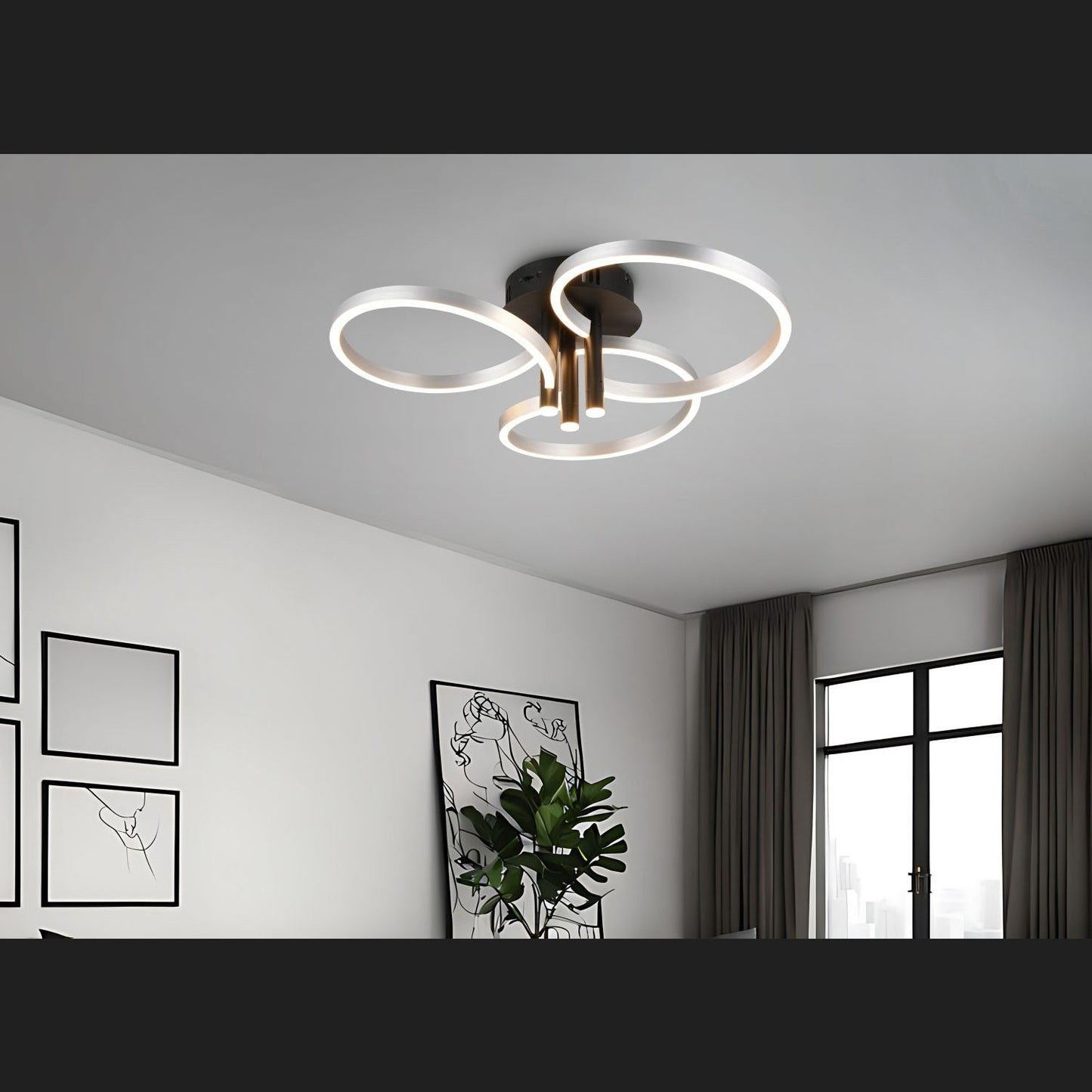 Caruso - Ceiling Lamp - Brushed Aluminium - Trio - 648110605