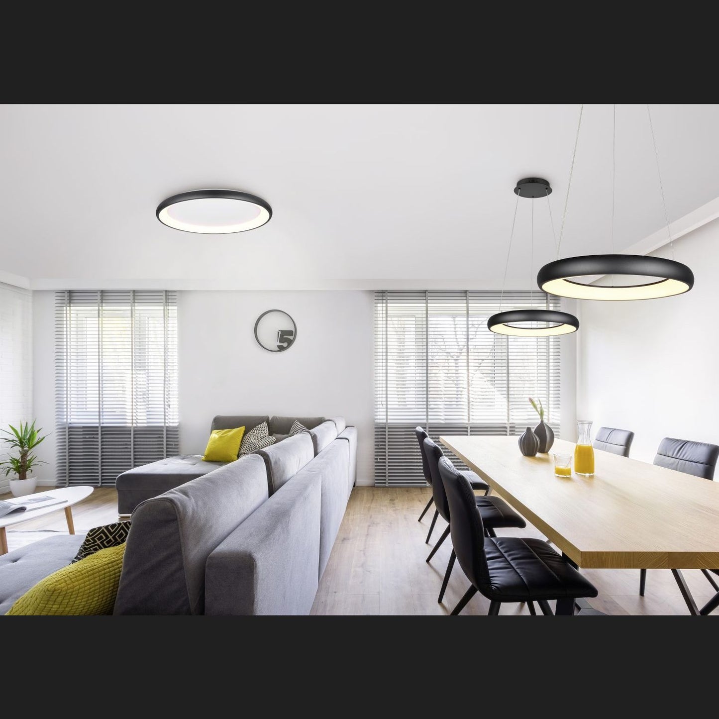 Cardona - Ceiling Lamp - Black Matt - Trio - 649617532