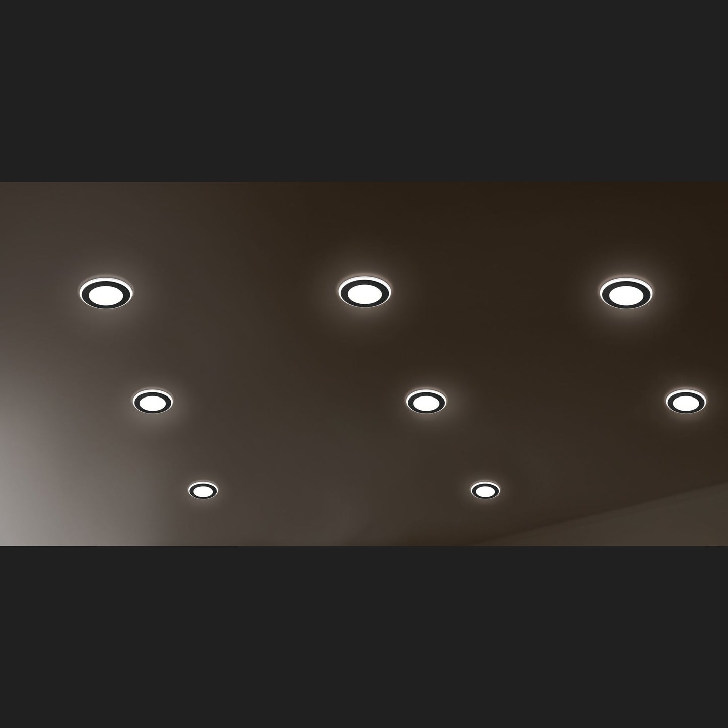 Aura - Recessed lighting - Black Matt - Trio