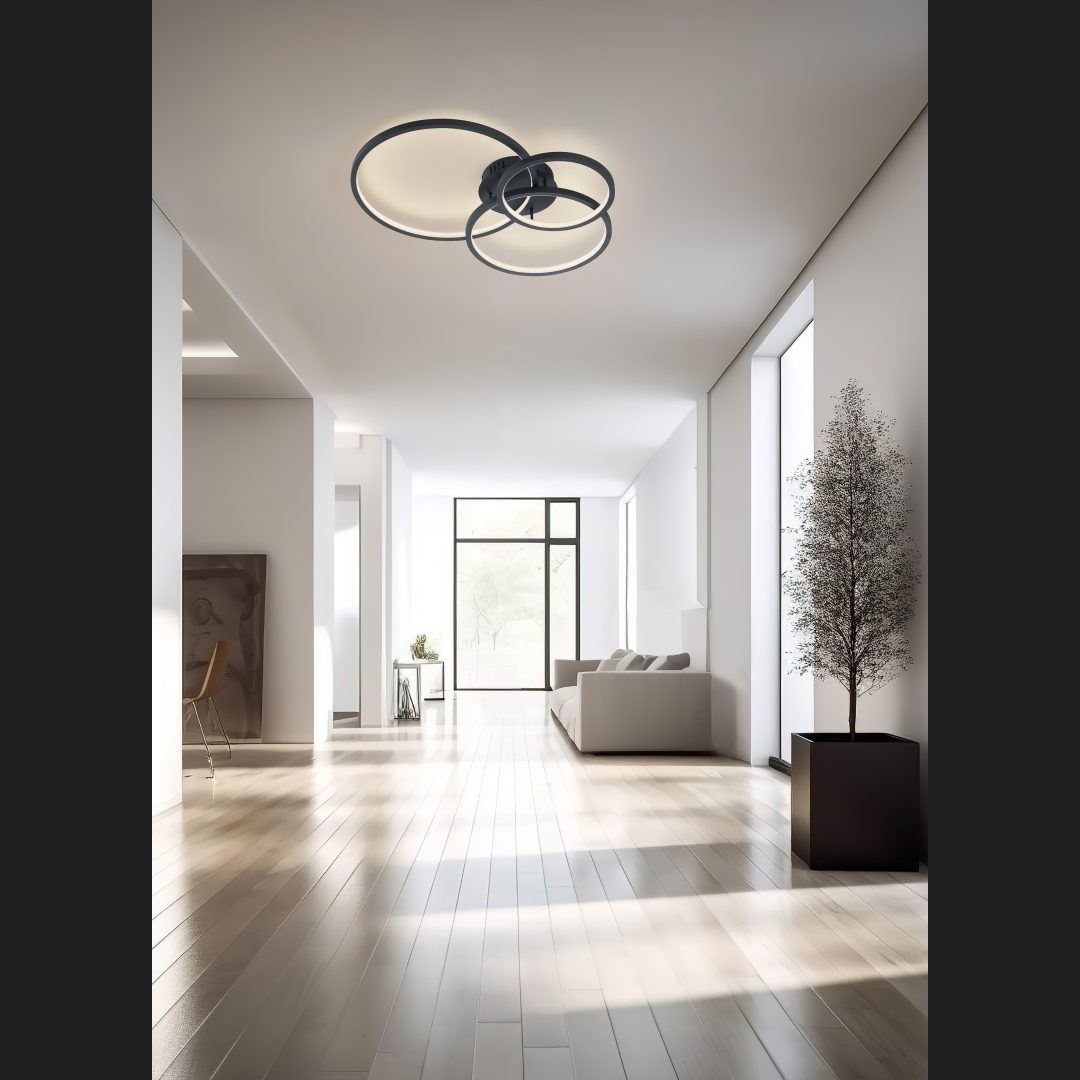 Aaron - Ceiling lamp - Anthracite - Trio
