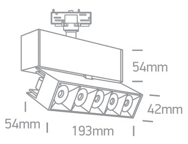Mirror Square Track Lights Die cast