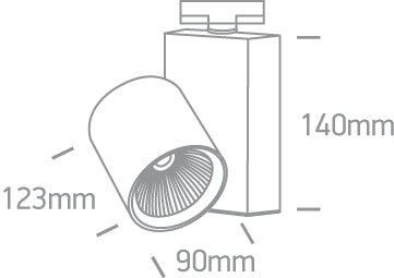 The COB Track Light Range Aluminium