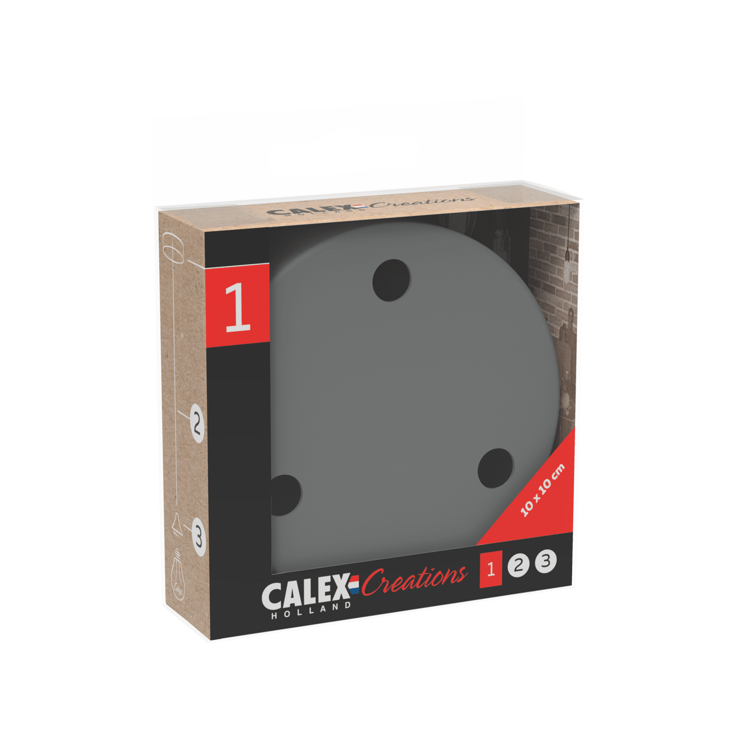 Calex Creations Ceiling plate - Concrete - 3 holes