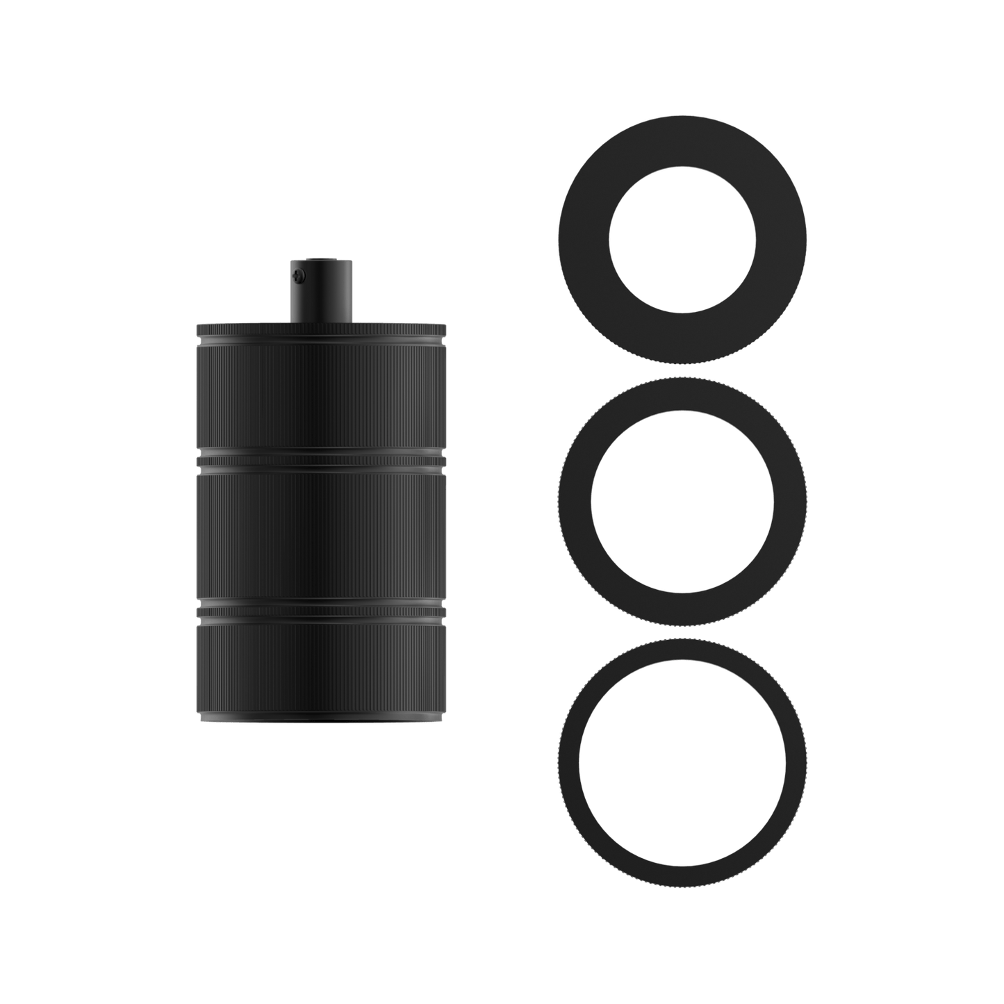 Calex Creations Lampholder - Black - E27 - 3 Ring model
