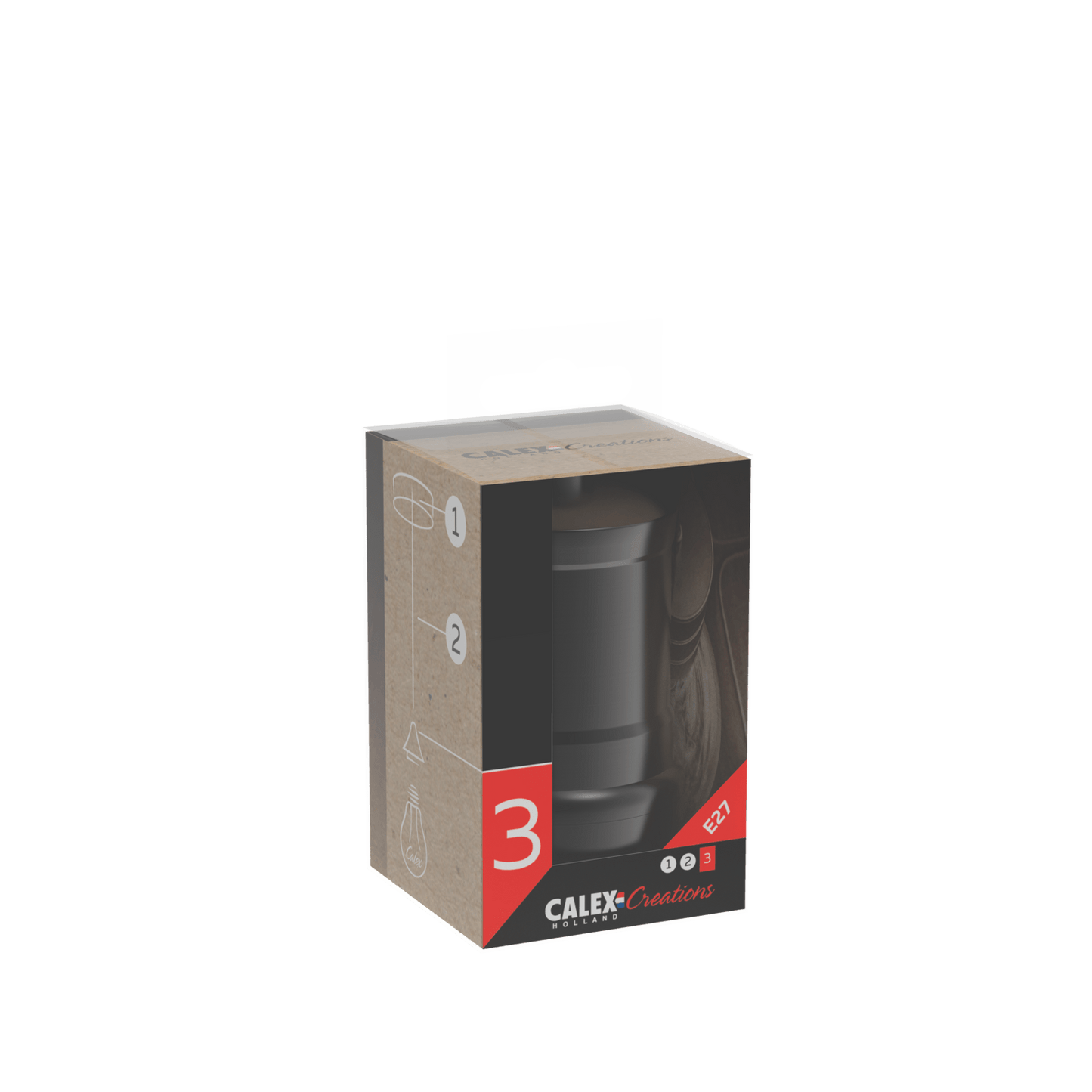 Calex Creations Lampholder - Black - E27 - Peak model