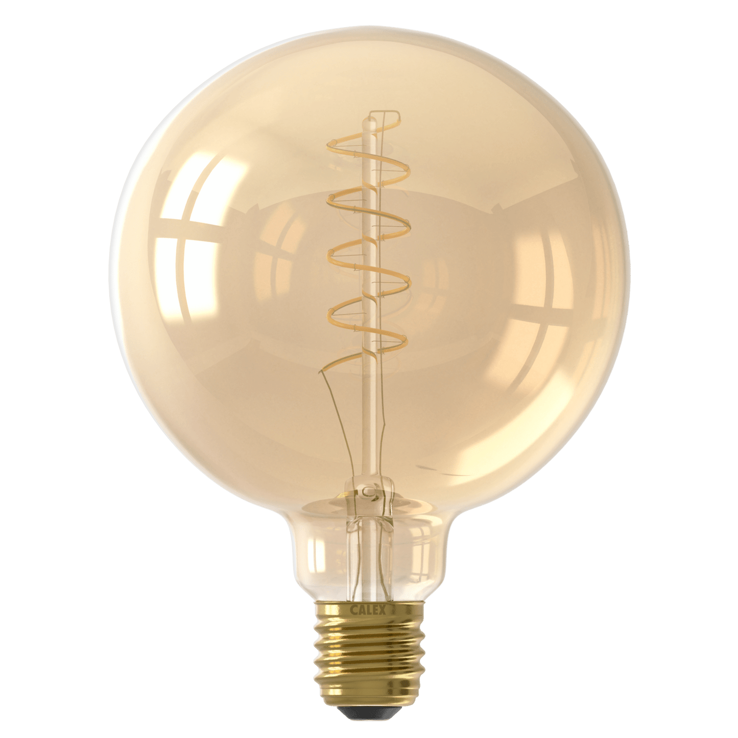Calex Spiral Filament LED Lamp - E27 - G125 - Gold - 3.8W - Dimmable