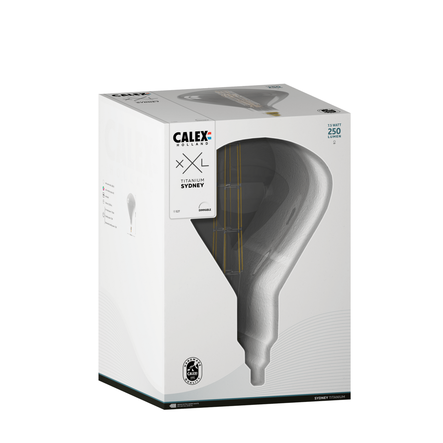 Calex XXL Sydney LED Bulb Titanium - E27 - 7.5W - Dimmable