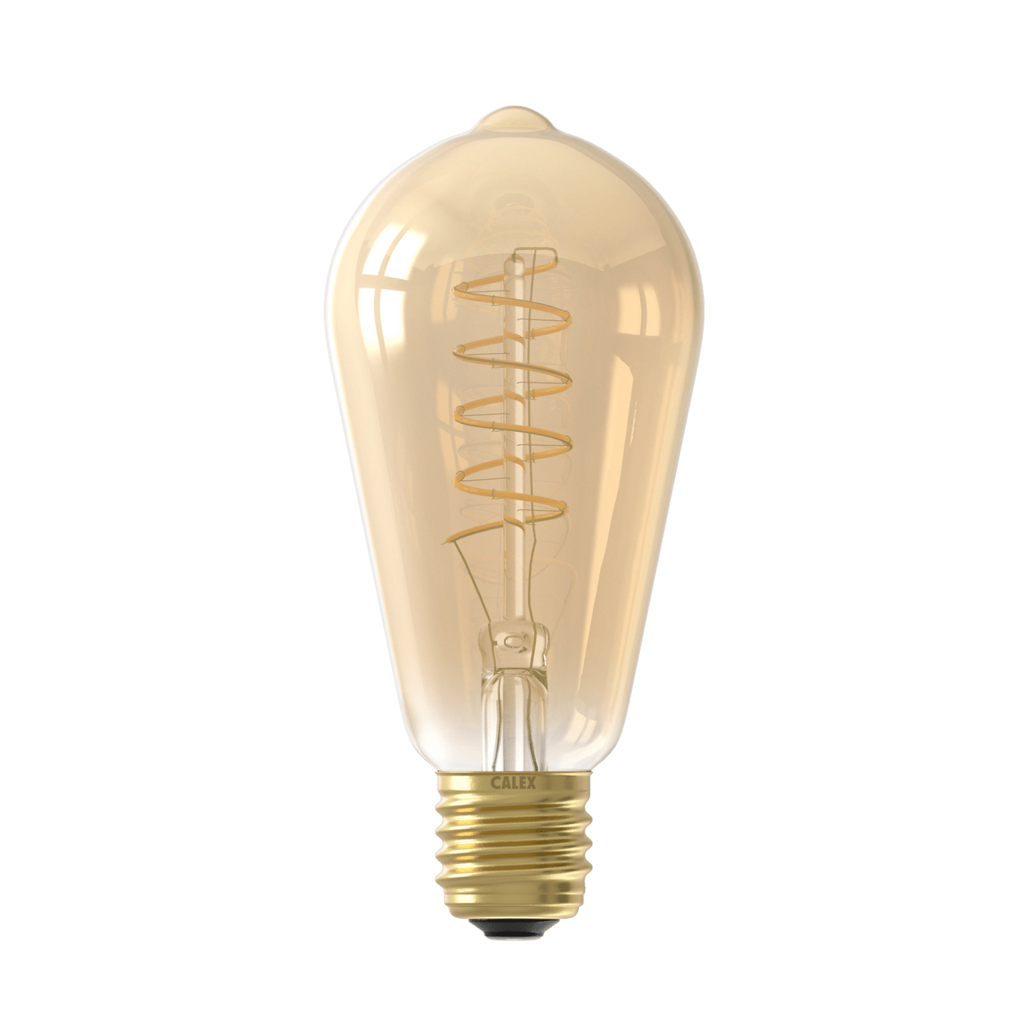 Calex Spiral Filament LED Lamp - E27 - ST64 - Gold - 3.8W - Dimmable