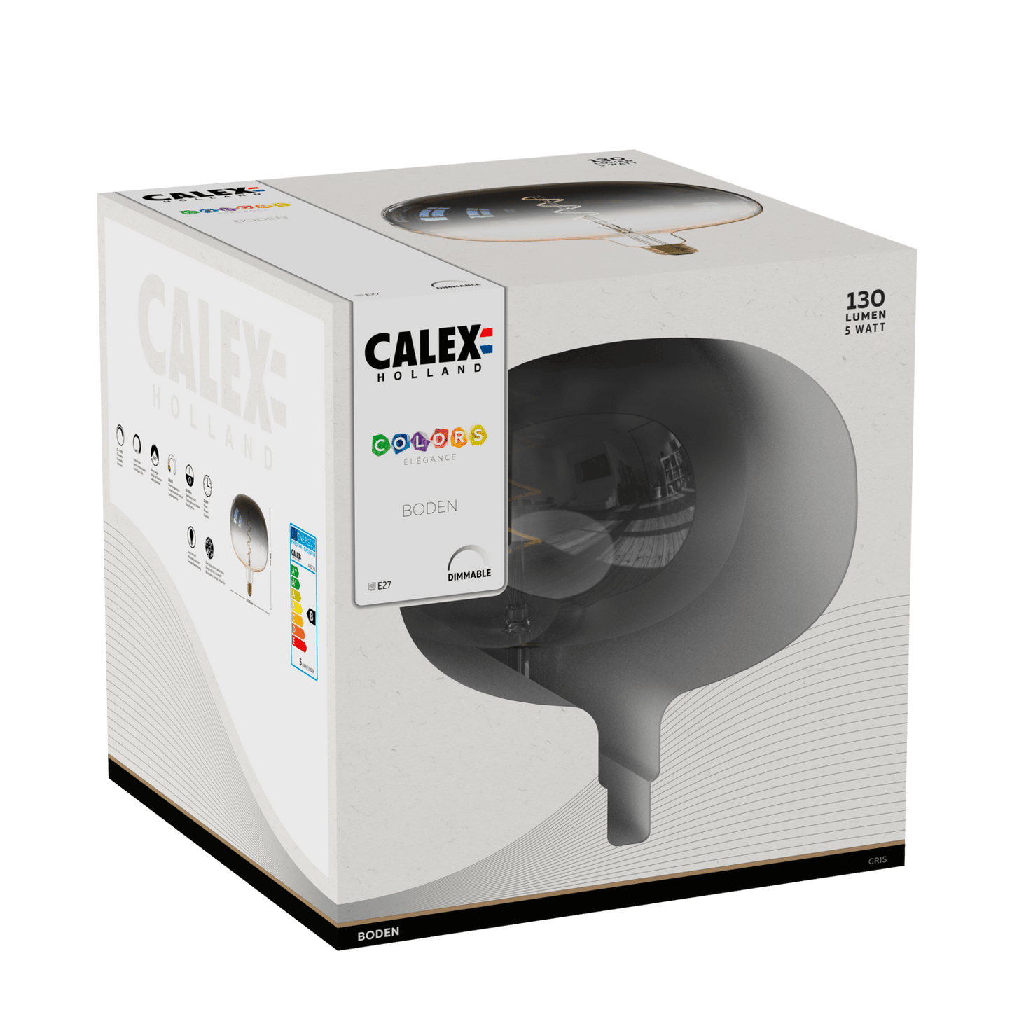 Calex Boden Gris LED Bulb - E27 - 5W - Dimmable