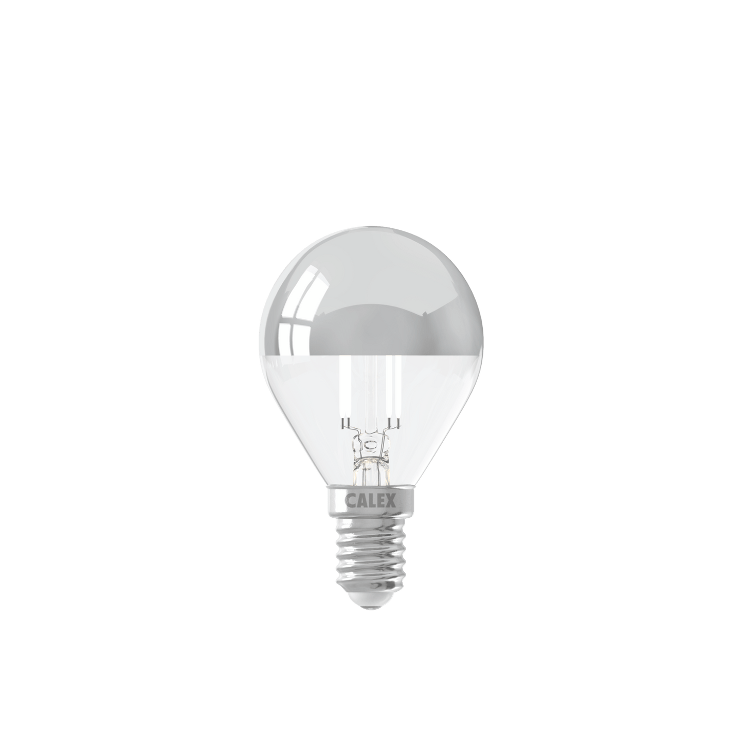 Calex Top Mirror Bulb - E14 - Filament - P45 - Chrome - 3.5W -Dimmable