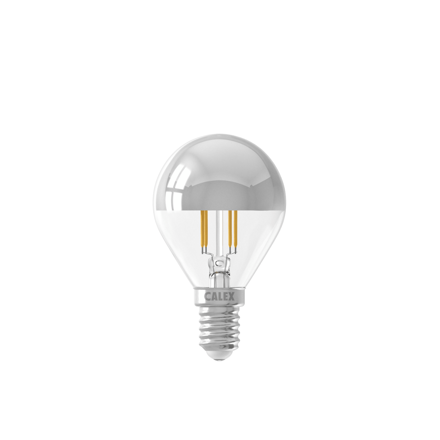 Calex Top Mirror Bulb - E14 - Filament - P45 - Chrome - 3.5W -Dimmable