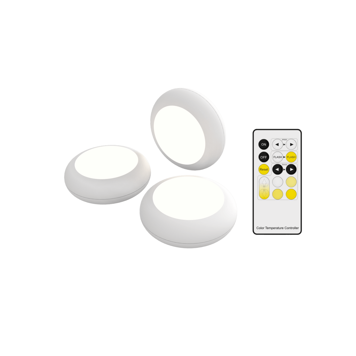 Calex Spot On Cabinet Lighting - Wireless - 3 pcs - Battery operated