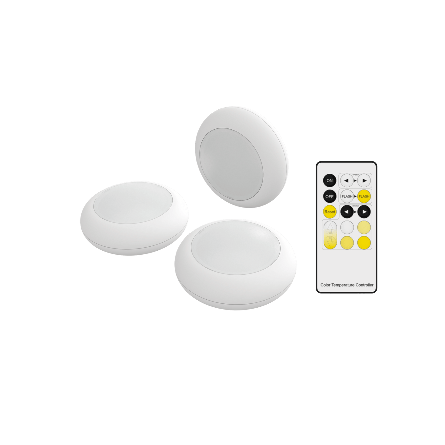 Calex Spot On Cabinet Lighting - Wireless - 3 pcs - Battery operated