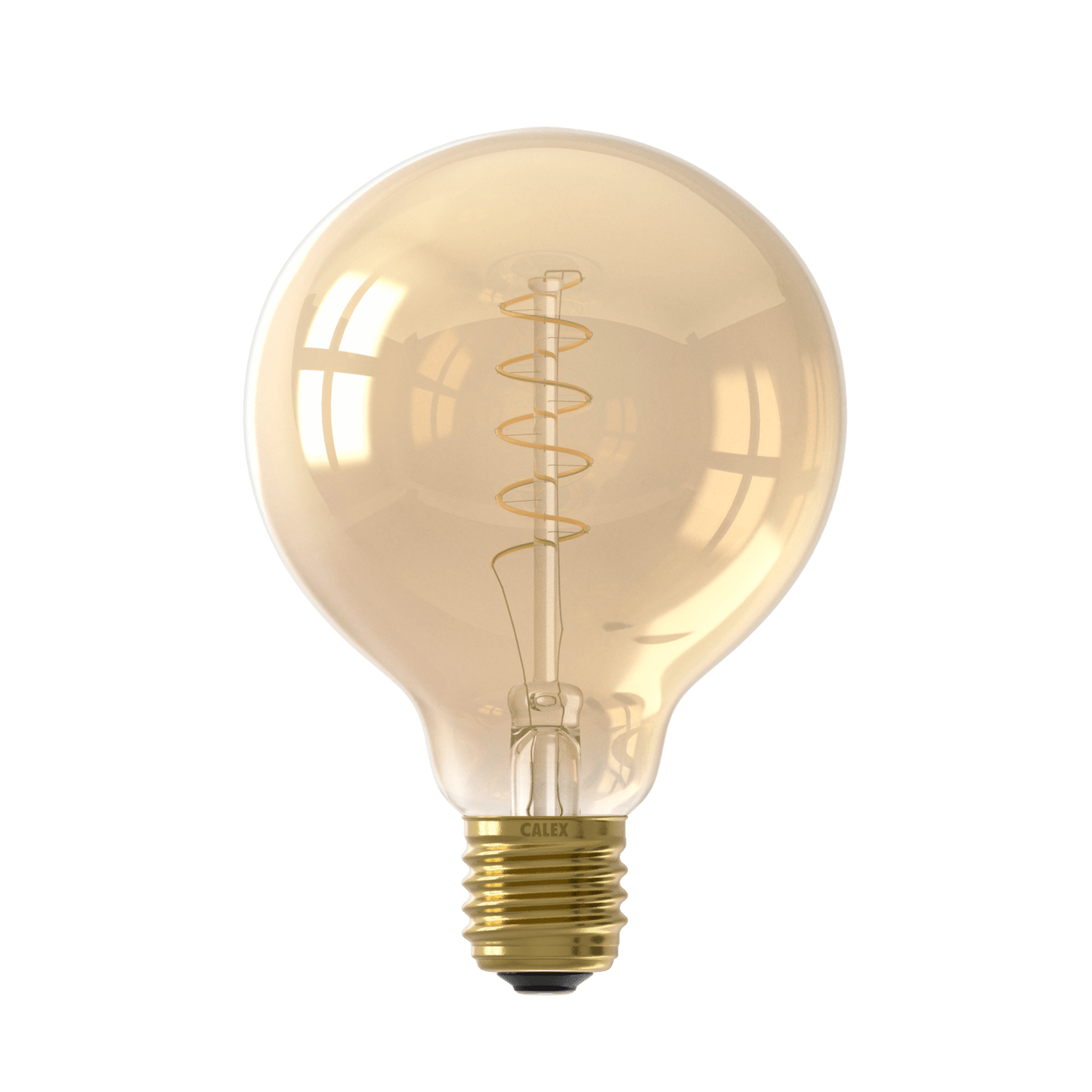 Calex Spiral Filament LED Lamp - E27 - G95 - Gold - 3.8W - Dimmable