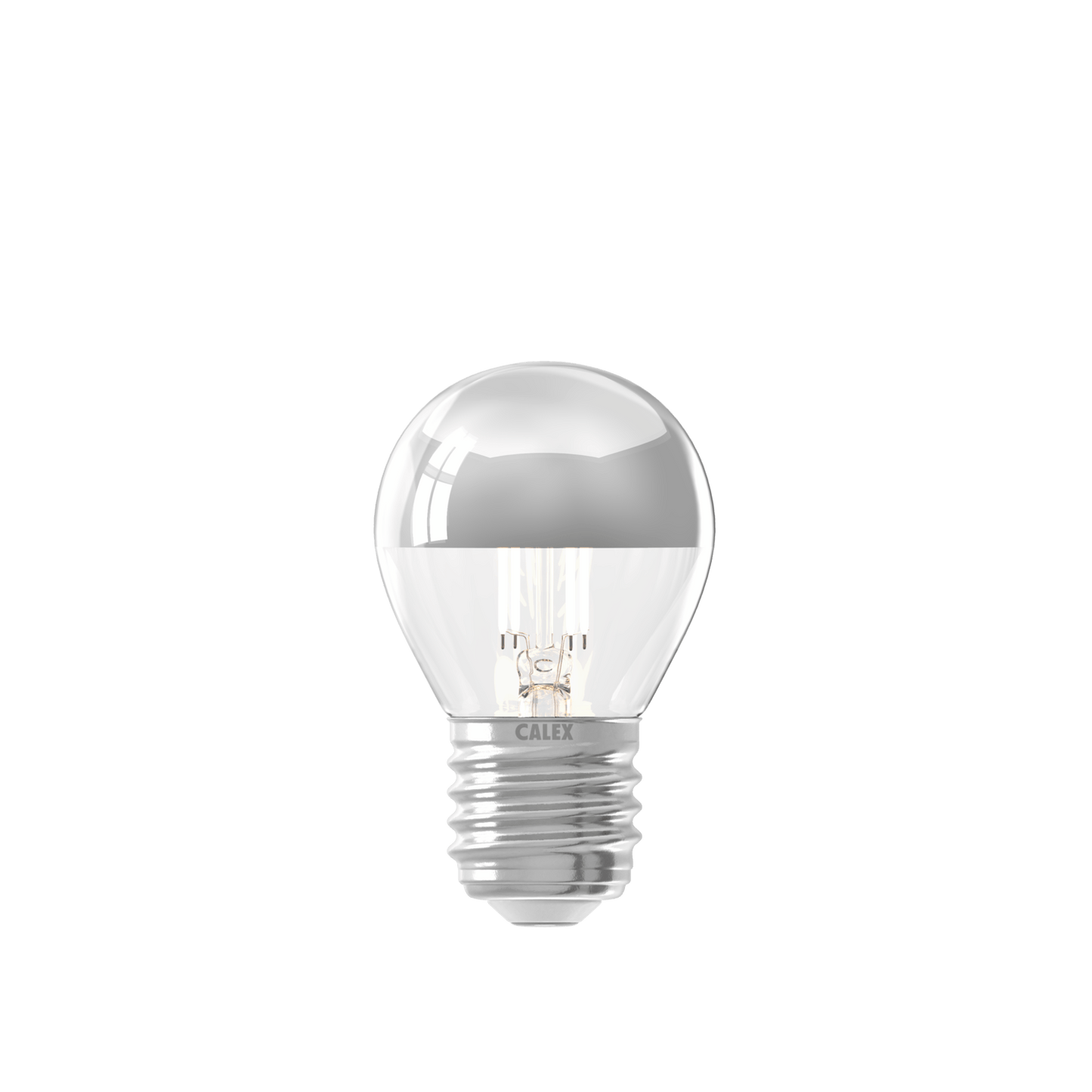 Calex Top Mirror Bulb - E27 - Filament - P45 - Chrome - 3.5W -Dimmable
