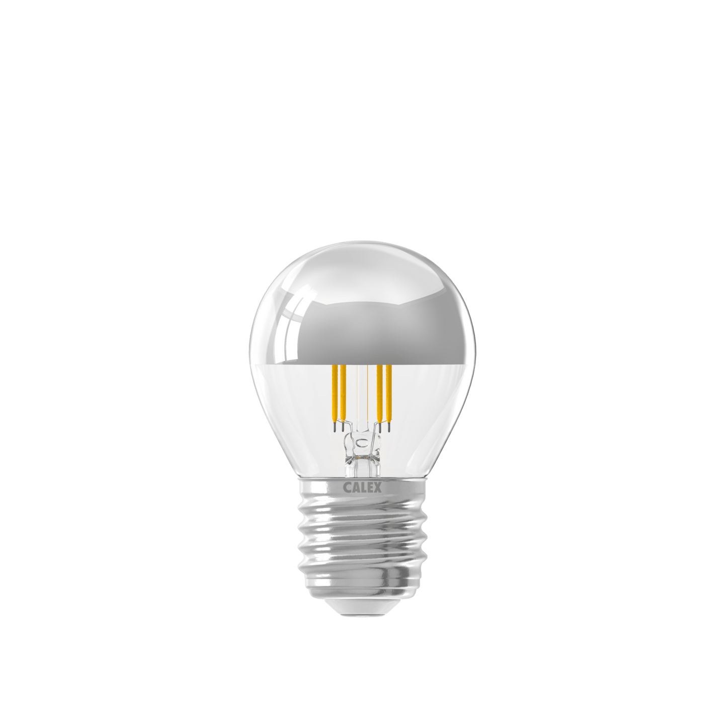 Calex Top Mirror Bulb - E27 - Filament - P45 - Chrome - 3.5W -Dimmable