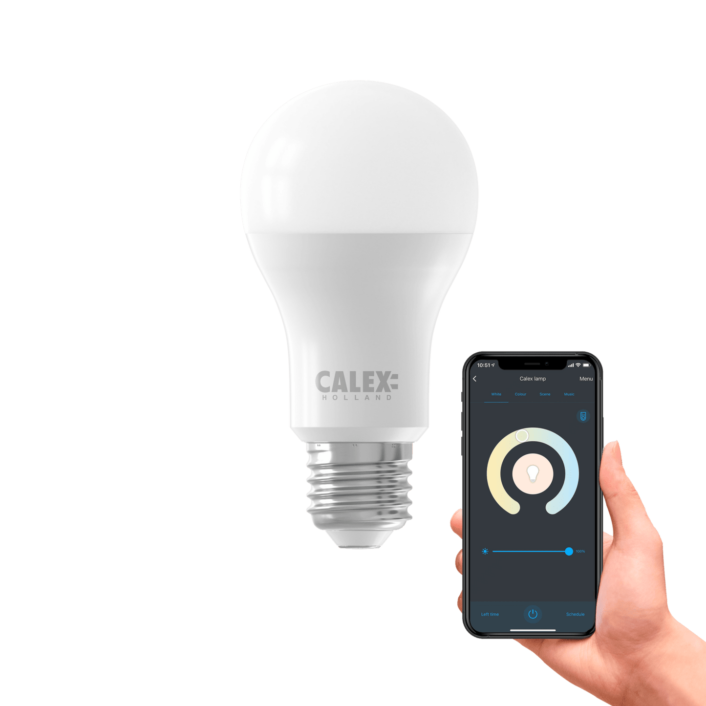 Calex Smart LED Bulb - E27 - A60 - Warm White - 9.4W - Dimmable
