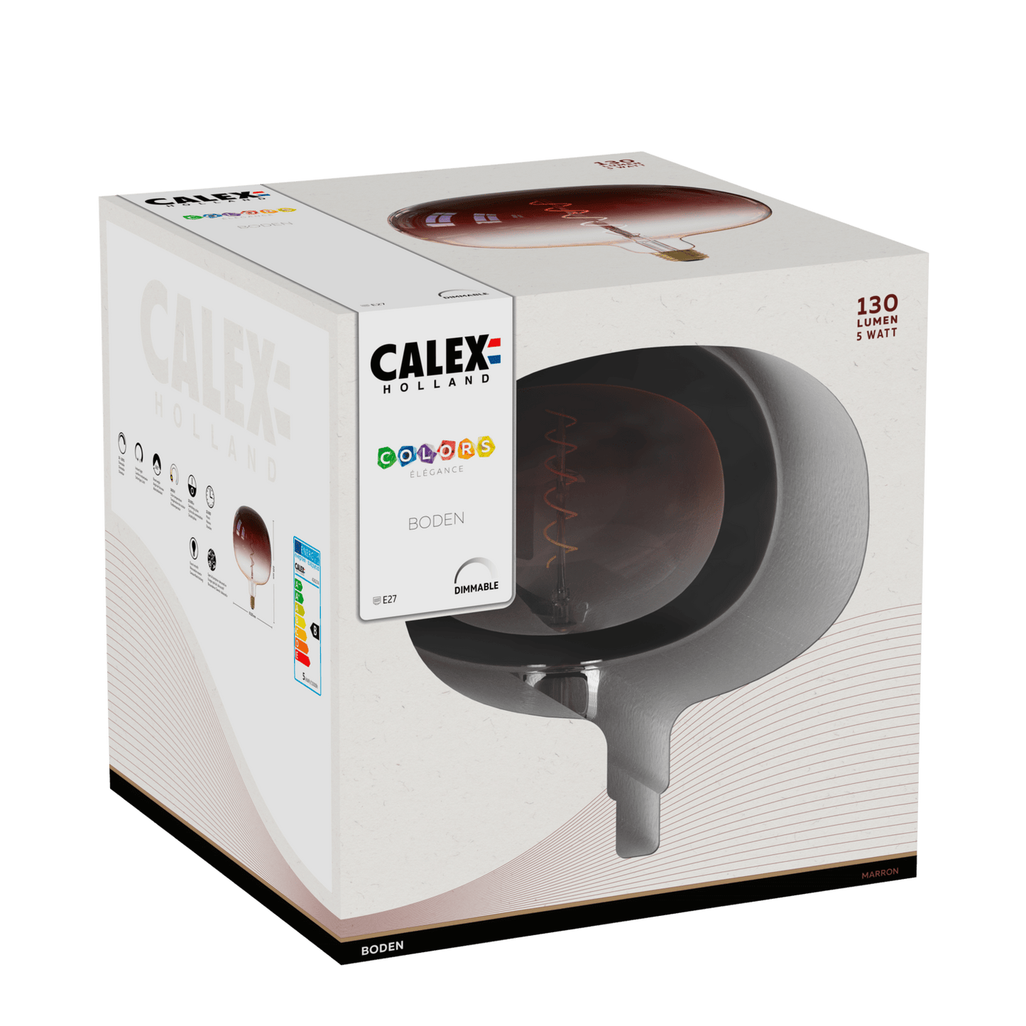 Calex Boden Marron LED Bulb - E27 - 5W - Dimmable