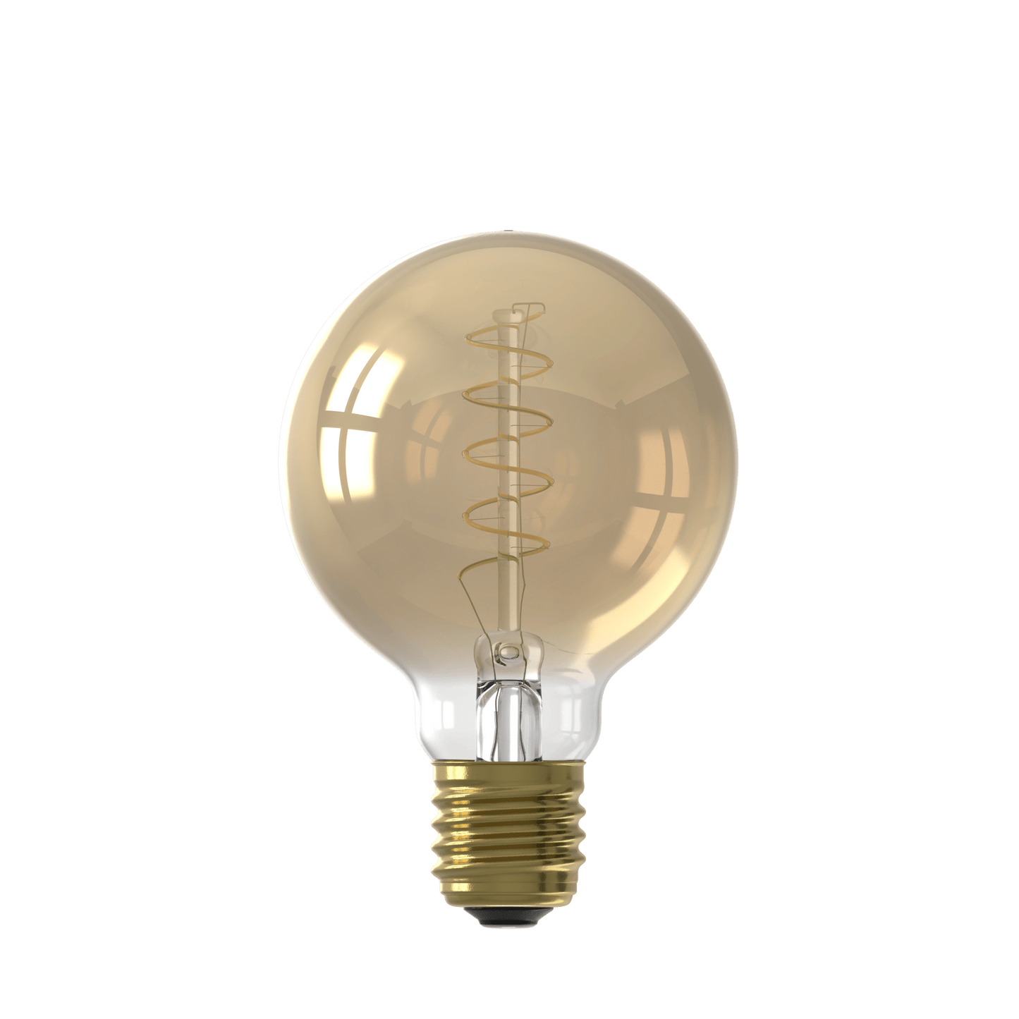 Calex Spiral Filament LED Lamp - E27 - G80 - Gold - 3.8W - Dimmable