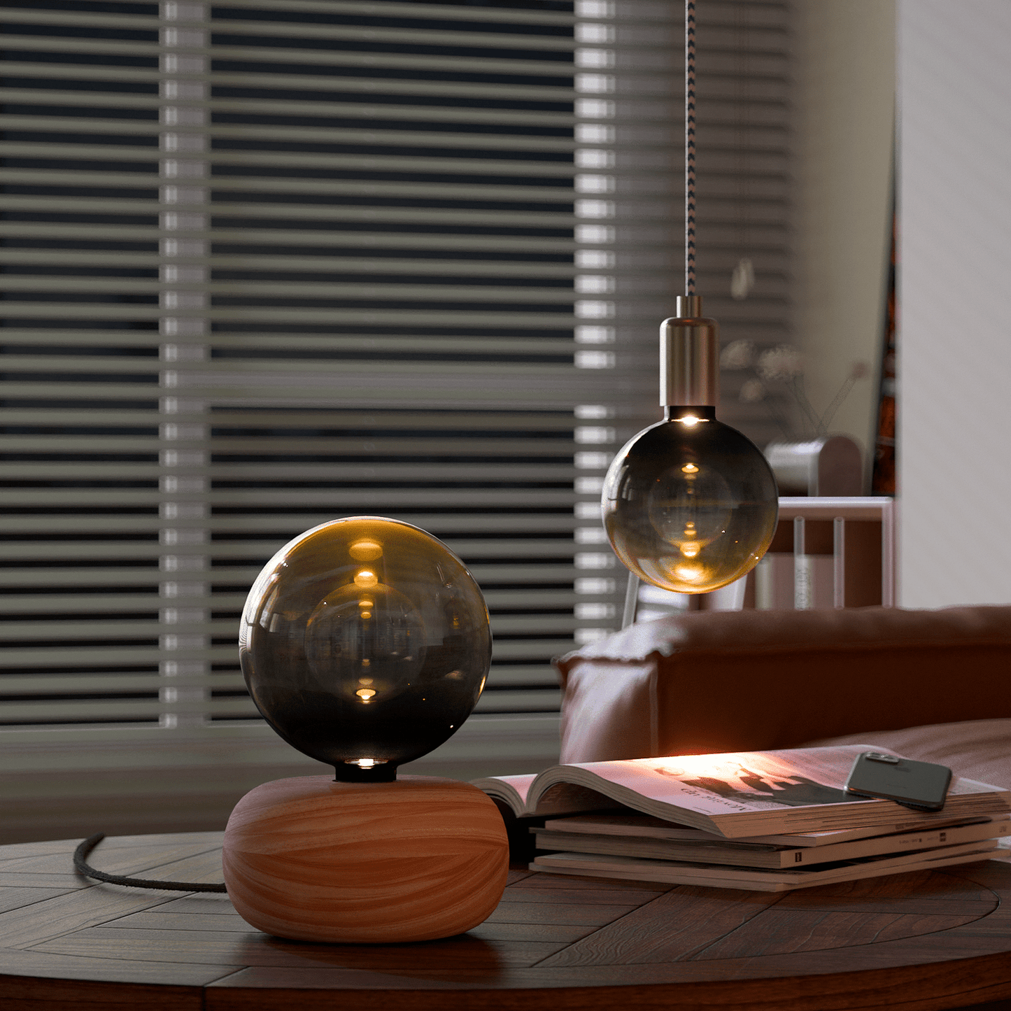 Calex Inception Kalmar LED Bulb - E27 - Black/Gold - 4W - Dimmable