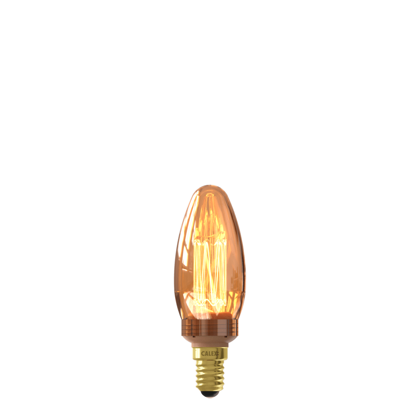 Calex Crown LED Bulb - E14 - B35 - Gold - 2.3W - Dimmable