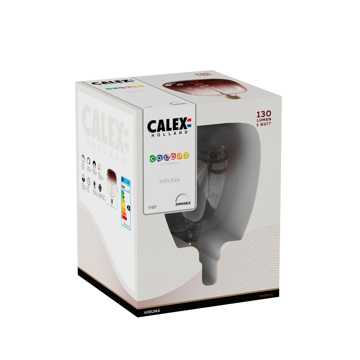 Calex Kiruna Marron LED Bulb - E27 - 5W - Dimmable
