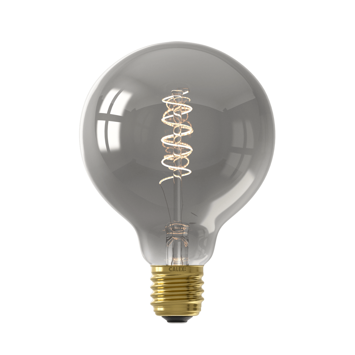Calex Flex Filament LED Lamp - E27 - G95 - Titanium - 4W - Dimmable