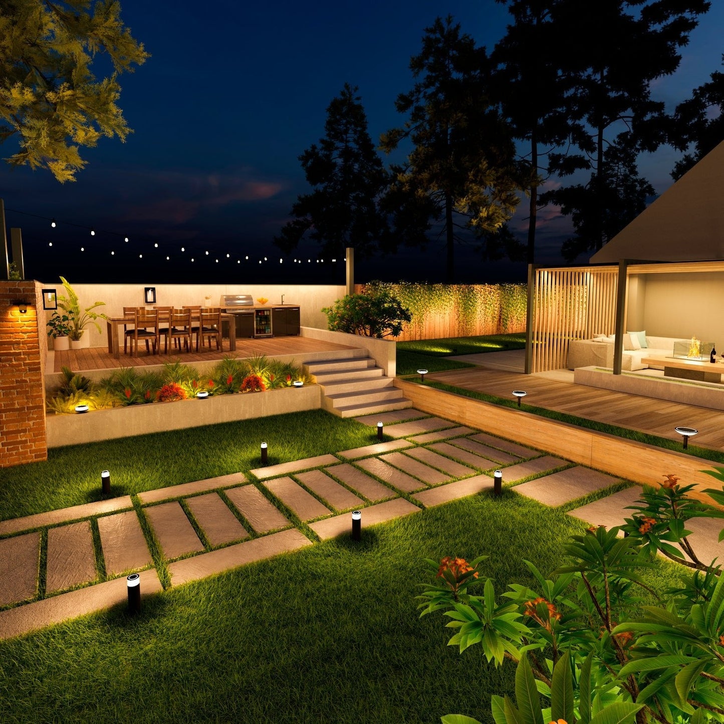 Calex Smart Pedestal Lamp 24v - Set 3 - RGB+Warm White