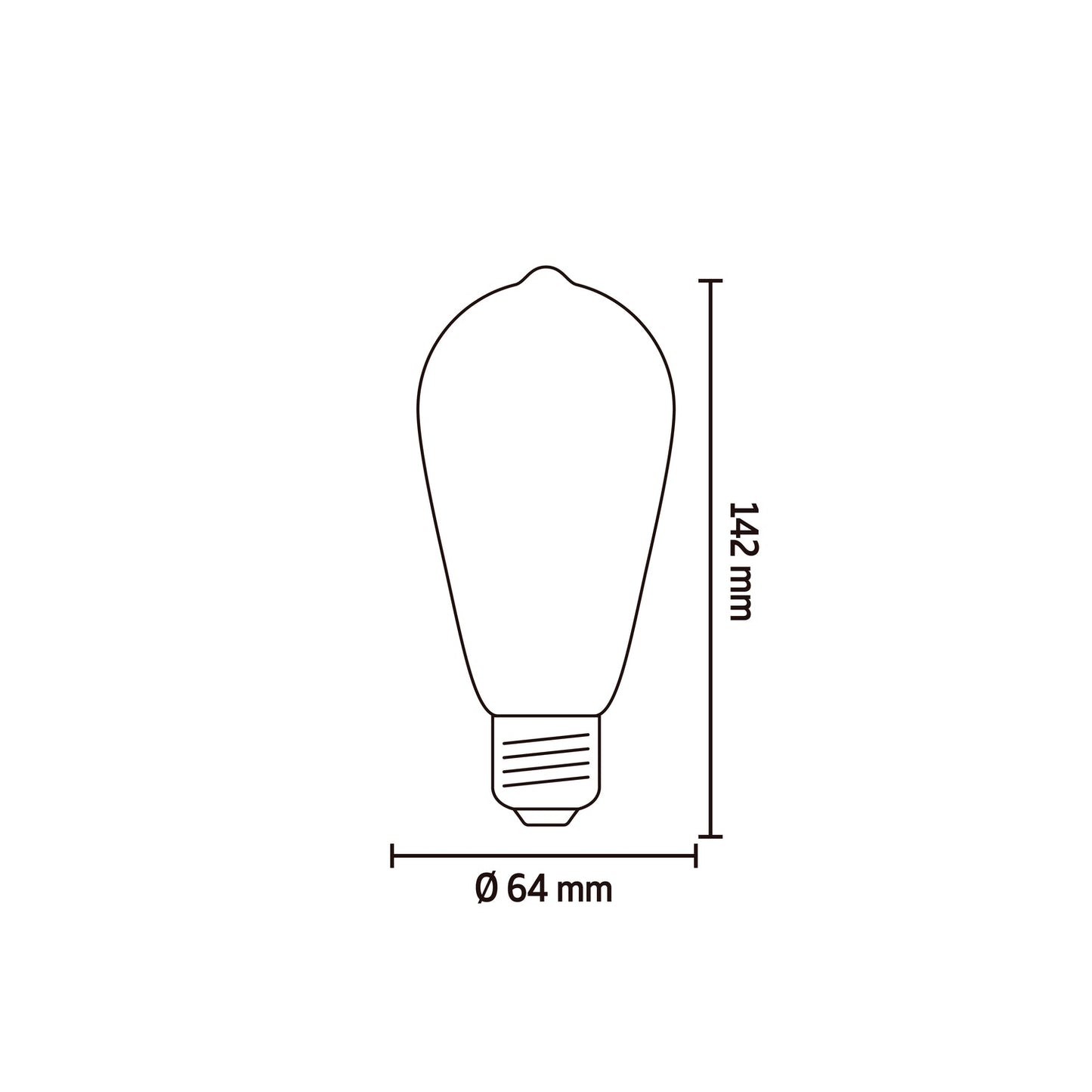 Calex Warm Filament LED Lamp - E27 - ST64 - Gold - 3.5W - Dimmable