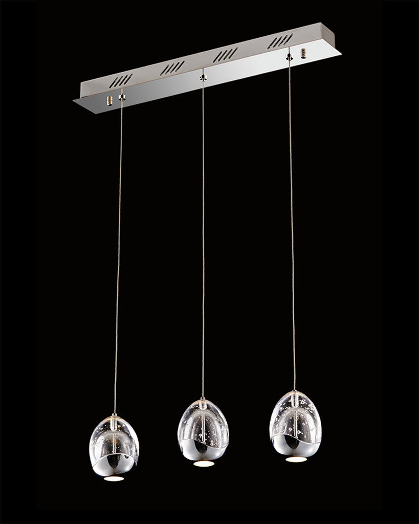 Terrene 3Lt Bar Pendant Chrome Dimmable Light