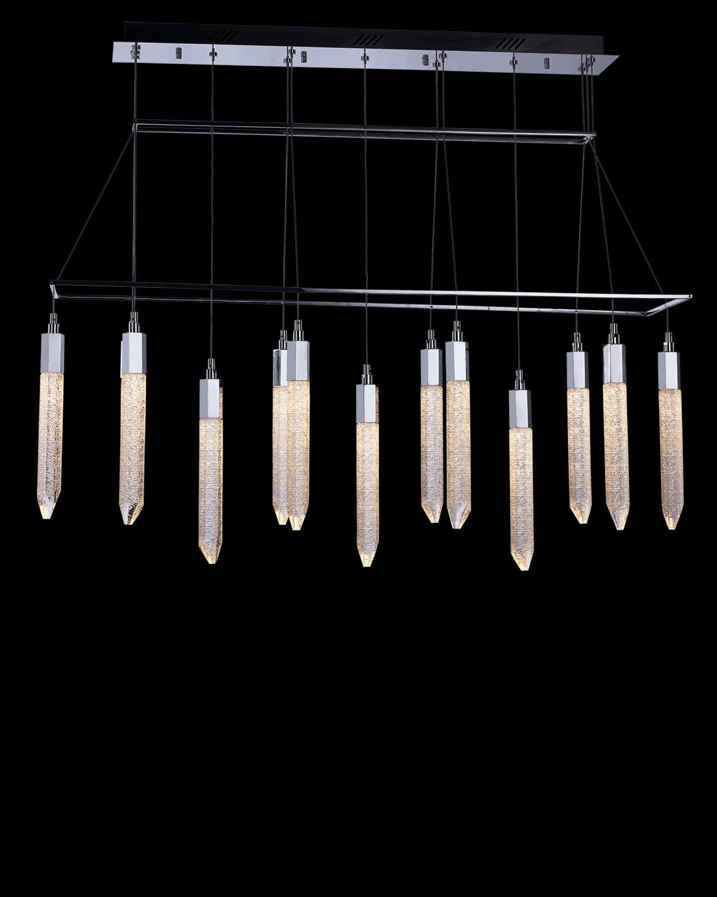 Shard 13Lt Bar Pendant Chrome Light