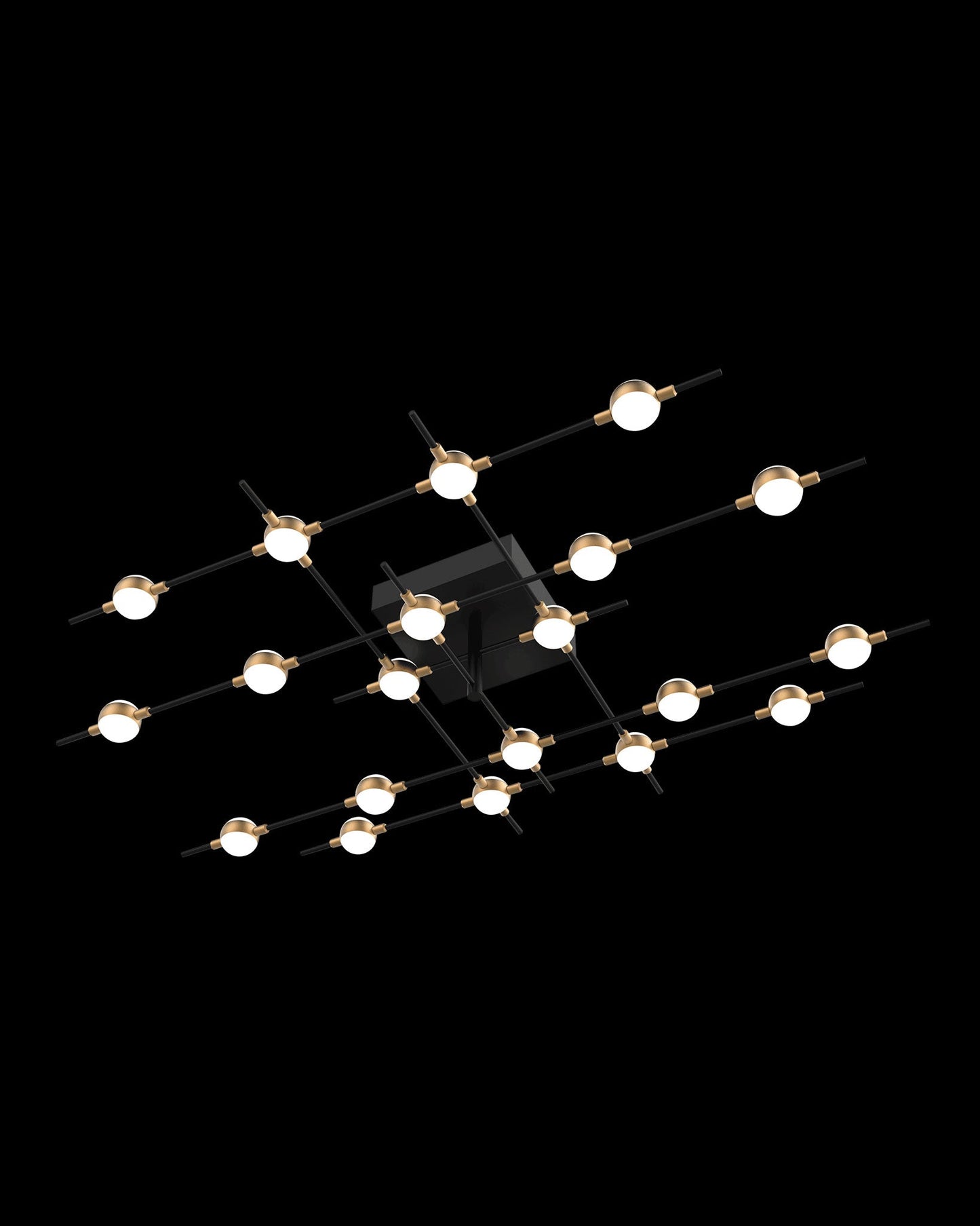 Molecular 20Lt Ceiling Black With Gold Model A Light